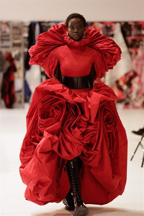 alexander mcqueen rose dresses.